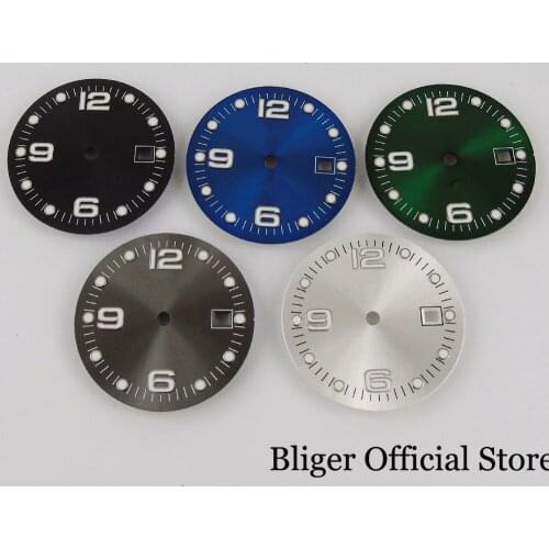 Steile Black/Blue/Green 31.5mm Watch Dial Date Window fit MIYOTA 8215 MINGZHU 2813 Movement
