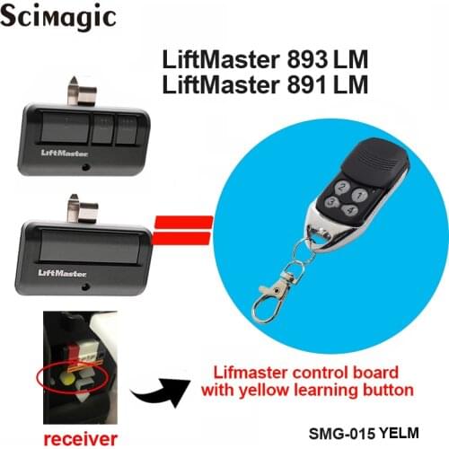 Chamberlain liftmaster 891LM 893LM 953EV 950ESTD garage remote control transmitter remote control for gate door opener