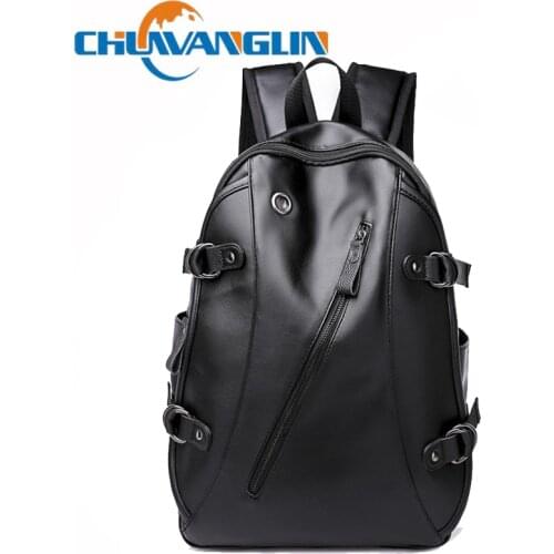 Chuwanglin leather backpack mens usb Charging backpacks new fashion school bags casual Laptop backpack trend men bag A9121