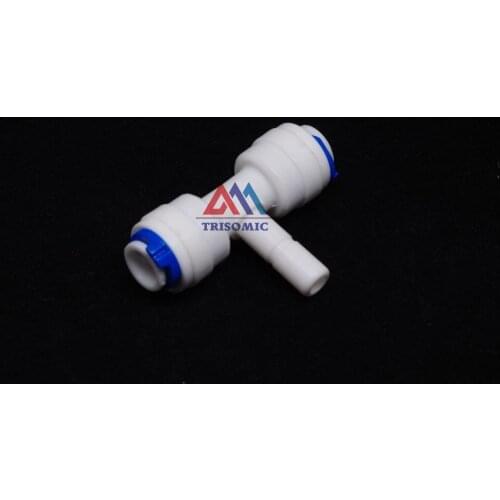 Double 1/4" quick fitting ,1/4" plug Type T quick connection RO Water Connector Aquarium Water Filter Reverse Osmosis System