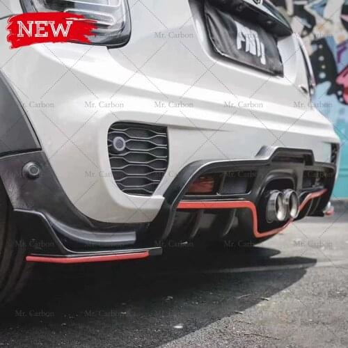FOR MINI F55 F56 F57 JCW GIOMIC STYLE CARBON REAR DIFFUSER BODY KIT TUNING PART F56 F55 JOHN COOPER BUMPER BOTTOM SPLITTER