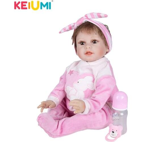 KEIUMI 22 Inch Clearance Reborn Baby Stuffed Body Realistic Reborn Baby Doll For New Year Gift Christmas Present