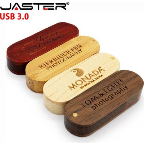 JASTER USB 3.0 Creative promotion (free custom logo) wooden 5-color Rotary saber model flash drive 4GB/8GB/16GB/32GB/64GB