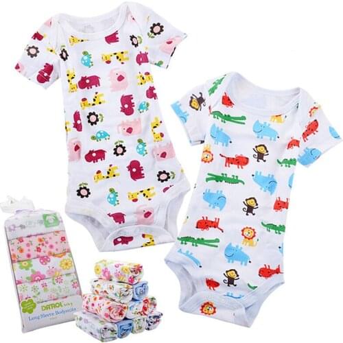 Colorful Baby Bodysuits 0M-12M Shortleeve Boy Girl Jumpsuit Infant Clothing Creppers Body Baby Rumper Childrens Birthday Gift