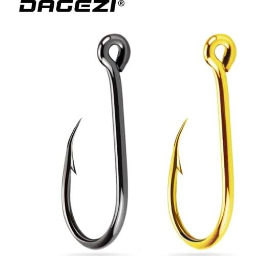 DAGEZI 100pcs/lot Barbed hooks #1/#2/#3/#4/#5/#6/#7/#8/#9/#10 high carbon steel Fishing Hook For carp Fishing Accessories