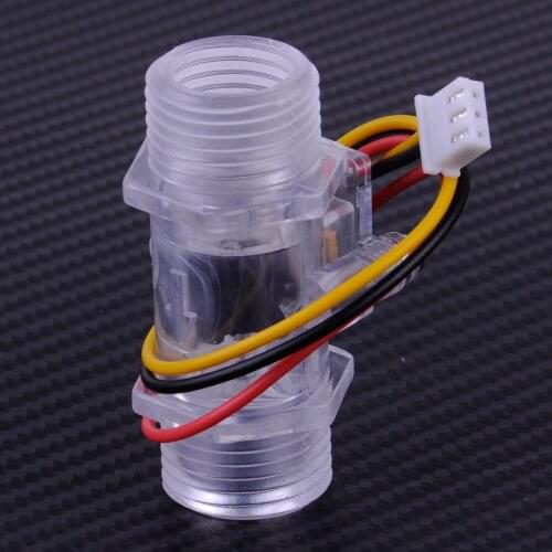 LETAOSK Water Fluid Flow Sensor G1/2" Meter Control Transparent Enclosure