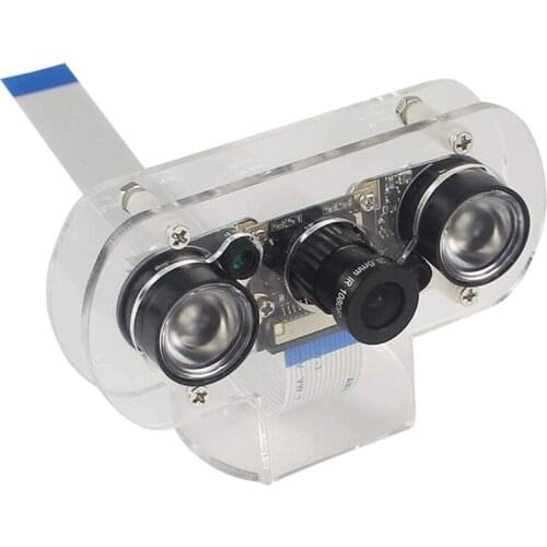 5MP Camera Module For Raspberry Pi 4B/3B+/3B/2B Infrared Night Vision 1080P Camera with Holder Case
