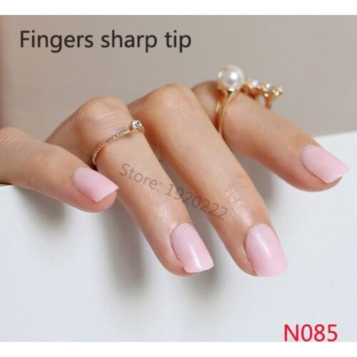 New 24pcs Fake Nails Acrylic Full Wrap Nail Tips Easily for Daily Wear light pink N085
