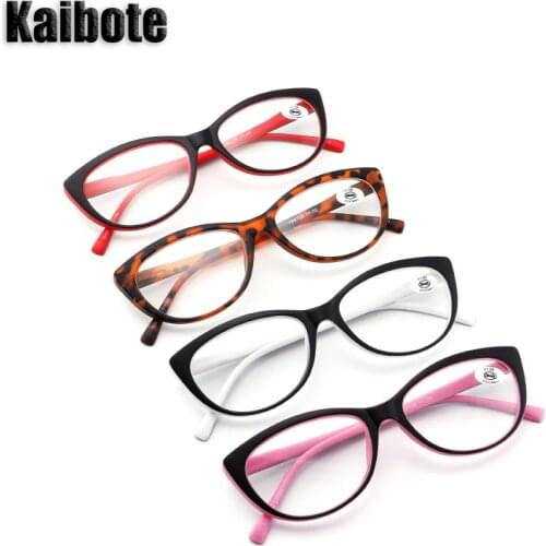 Kaibote 4 Pairs Ladys Blue Light Blocking Reading Glasses Anti-Fatigue Computer Presbyopic Eyeglasses in Super Valued Pack