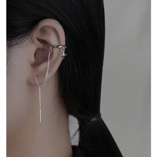 A Girl' 1 Pcs Tassel Cross Stud Earrings For Women Wedding Party Jewelry Female Pendientes