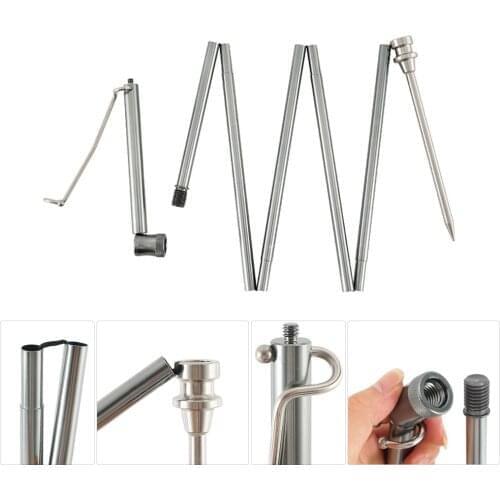 Collapasible Lantern Stand Pole Selfie Stick Portable Outdoor Camping Fishing Lamp Hook Rack Outdoor Tools