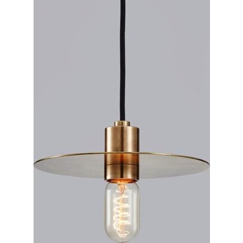 Modern Minimalist Designer Chandelier Restaurant Bedroom Bedside Bar Model House Minimalist Creativity All Copper Pendant Lamp