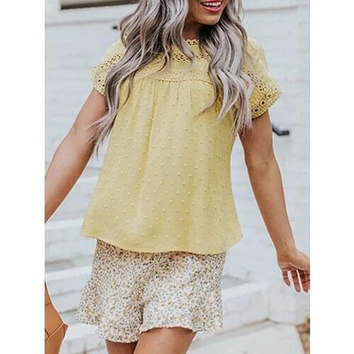 Wensilian Openwork Blouses