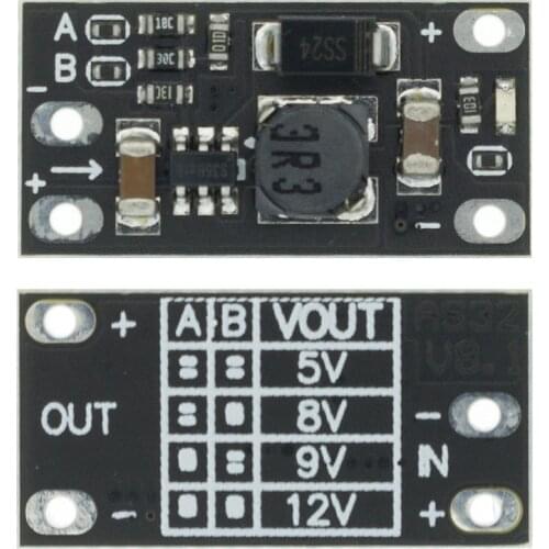 1pcs Newest Multi-function Mini Boost Module Step Up Board 5V/8V/9V/12V 1.5A LED Indicator Diy Electronic Voltage Module