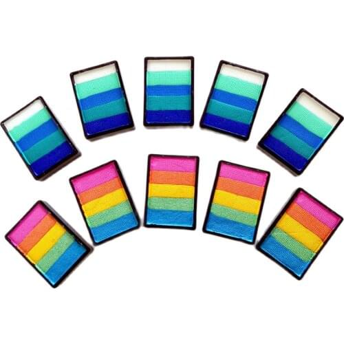 30g Face Painting Rainbow Cake Split Hot Sell Neon Makeup Supplies Activtaion Eyeliners Body Art Palette