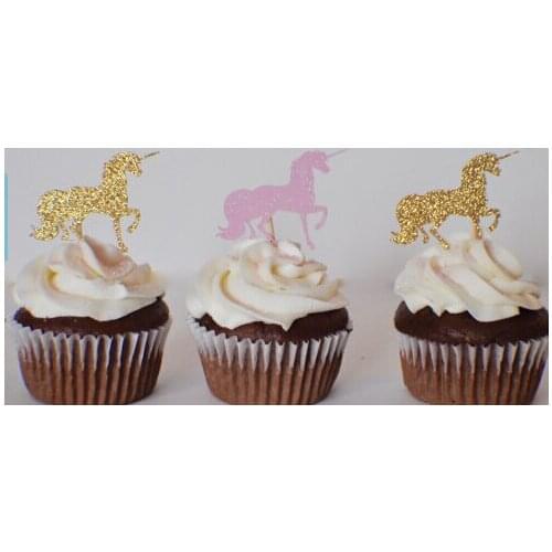 Glitter Unicorn Cupcake Toppers bachelorette Party wedding birthday baby bridal shower party toothpicks