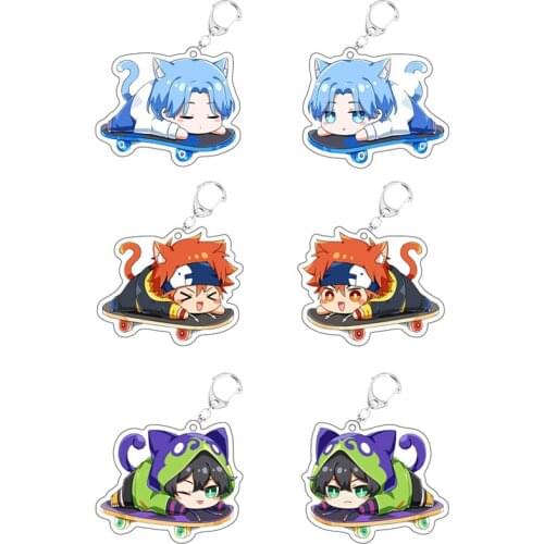 SK8 The Infinity Keychains Kawaii Langa Hasegawa Key Rings Reki Kyan Miya Chinen Acrylic Pendant Keyring Anime Fans Gift