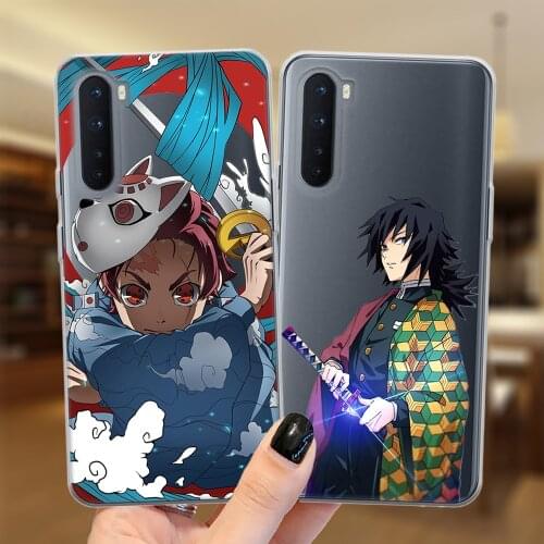 Japan Anime Demon Slayer Phone Case For Coque OnePlus 1+ Nord 7 8 Pro 7T 8T N100 N10 5G Cute Clear Soft Silicone Back Cover