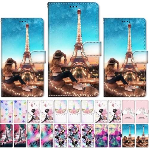 Tower Flower Lady Flip Phone Case For Huawei Mate 10 20 30 Lite 30 Pro P Smart 2018 Plus Z 2019 Enjoy 7S 9S P7 Flip Capa P08F