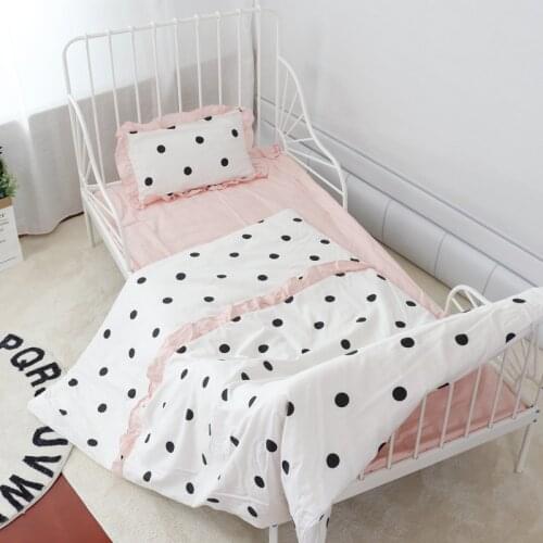 Baby Bedding Set Cotton Print Baby Mattress Cover Crib Elastic Bed Sheet Down Infant Duvet Cover Newborn Pillowcase Baby Bed Set