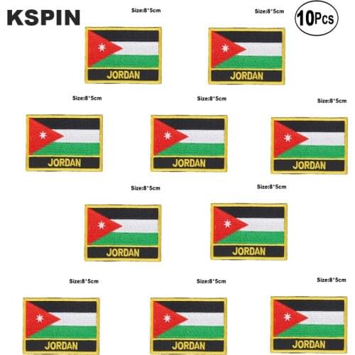 Jordan Flag Embroidery Patches Iron on Saw on Transfer patches Sewing Applications for Clothes in Home&Garden