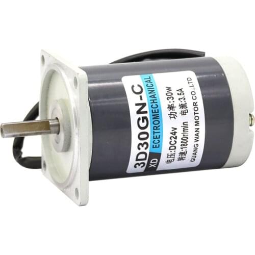 30W DC Permanent Magnet Motor 12v24v Micro 1800-to-high Speed Motor Speed Regulation Forward and Reverse Motor Brush IE 2 N.M