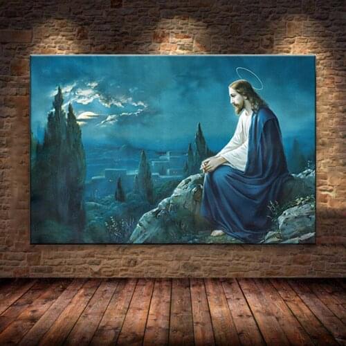 Canvas Hd Prints Paintings Wall Art Christian Jesus Poster Modular Frame Pictures For Living Room Modern Home Decoration