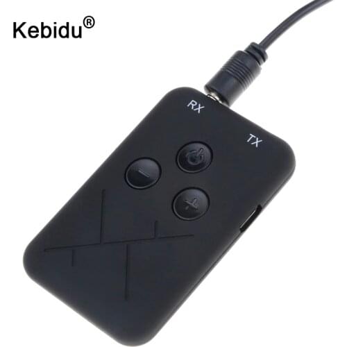 Kebidu 2 in 1 Wireless Bluetooth 4.2 Transmitter Receiver with 3.5mm Audio USB Cable Charging Stereo Audio Music Adapter PK B6