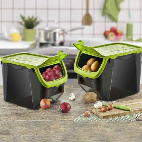 Potato Storage Box Kitchen Pantry Organizer Onion Garlic Vegetable Fruit Storage Modern Healthy Convenient Luxury