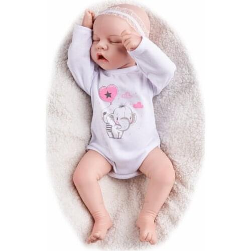 RSG Bald Reborn Baby Doll 17 Inches 43CM Lifelike Newborn Baby Soft Vinyl silicone Doll fashion doll Gift Toy for Children