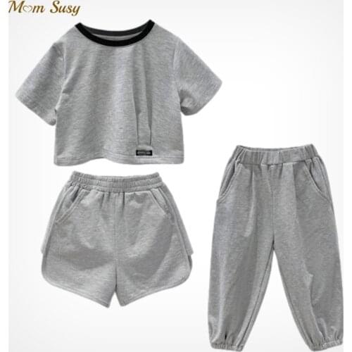 Fashion Baby Girl Boy Clothes Set Tshirt+Pant/Short 2pcs Infant Toddler Child Sport Suit Loungewear Cotton Summer 1-10Y