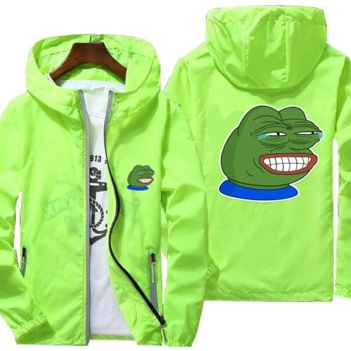 Jacket Sad Frog print Men Women Waterproof Sun Protection Clothing Fishing Quick Dry Skin Windbreaker