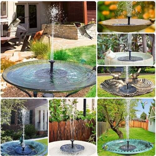 Solar Fountain Watering Kit Power Solar Pump Pool Pond Submersible Waterfall Floating Solar Panel Water Fountain for Garde