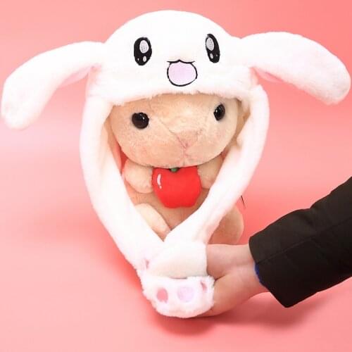 New Style attractive kids Cuddly Moving Ear Rabbit Hat Dance Plush Toy For Gift