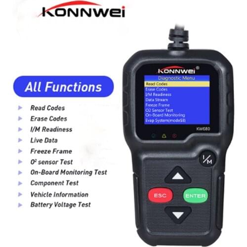 OBD2 Scanner OBD Car Diagnostic Auto Diagnostic Tool KONNWEI KW680 Read Clear Fault Error Codes Russian OBD2 Automotive Scanner