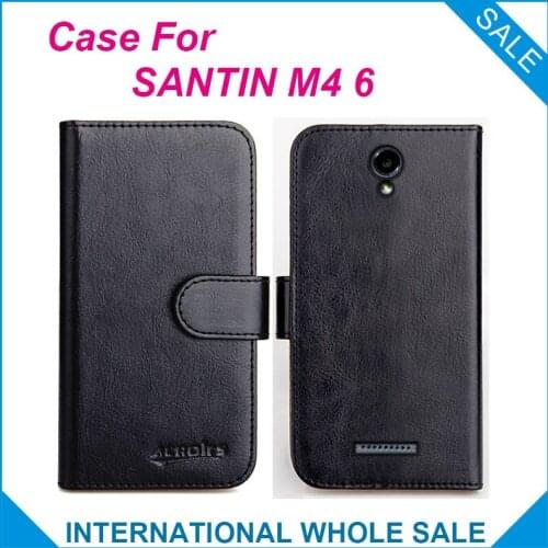 Original! SANTIN M4 6 Case 6 Colors High Quality Flip Leather Wallet Case For SANTIN M4 6 Cover Slots Phone Bag
