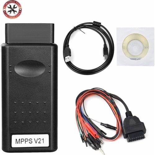 Newest MPPS V21 Version V21.0.1.3 ECU Programmmer Add more Function Than MPPS V18 V16 with Breakout Tricore Cable EEPROM