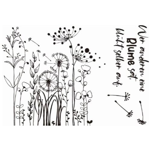 Flowers/ Dandelion Transparent Clear Stamps for DIY Scrapbooking/Card Making/Kids Christmas Fun Decoration ST0483