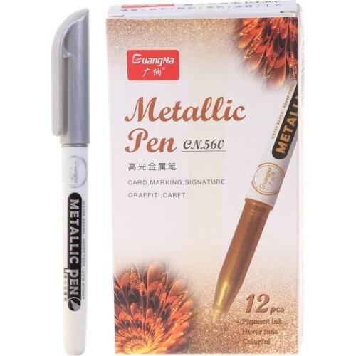 12 Pcs Epoxy Resin Drawing Pen Acrylic Paint Highlights Metallic Permanent Marker Graffiti Point Pen