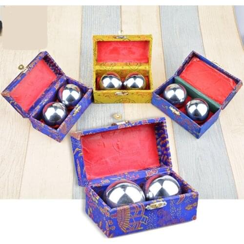 2 Pcs Finger Exercise Baoding Balls Chinese Hand Massage Balls Stress Relaxation Therapy Stress Relief Toy for Adult