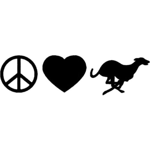 Car Sticker Peace and Love Wild Animal Personality PVC Car Decoration Accessories Sticker Creative Black/White,14cm*4cm