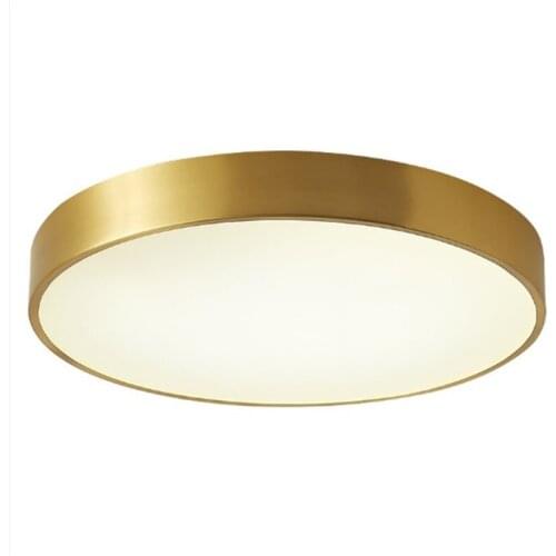 LED three-color full copper ultra-thin 4cm simple American European balcony kitchen and bathroom entrance balcony light