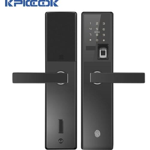 KPIOCCOK Smart Electronic Lock Aluminum Alloy Fingerprint Door Lock Security Intelligent Lock Biometric Bluetooth APP Unlock