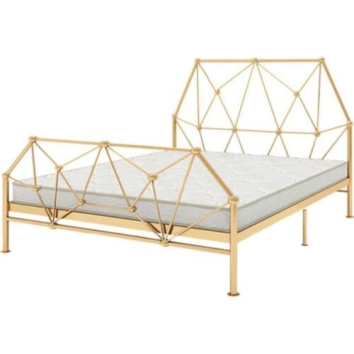 Iron Bed Frame 180×200CM Nordic Modern Simple Living Room Single Double Adult Teenage Children Iron Twin Bed Frame Stable Frame