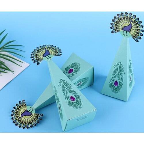 10 Pcs Blue Mermaid Candy Box For Greeting Cards Cookie Bags Gift Bags Baby Shower Birthday Party Favors Decoration