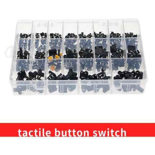 250pcs/lot 6X 6mm 12x12mm, tactile button switch, micro instant touch classification kit-20 overvalued/4pins