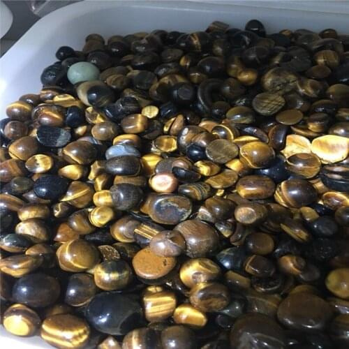 500 grams new style natural tiger eye crystal gravel granules, yellow tiger eye stone aquarium decoration, garden decoration