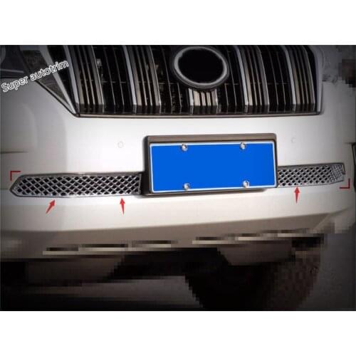 Lapetus Accessories For Toyota Land Cruiser Prado FJ150 2018 - 2020 ABS Front Grille Bumper Cover Trim / Protective Net Kit