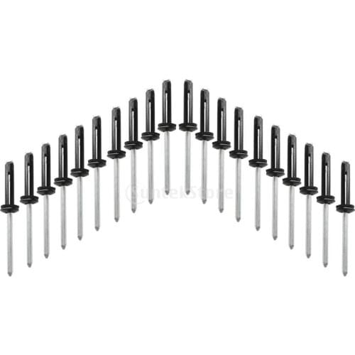 20 Pieces Aluminum Tri-Grip Tri-Fold Rivet Long Pop Rivets for Sit on Top Kayak Canoe Fishing Boat Kayaking Angler Fittings