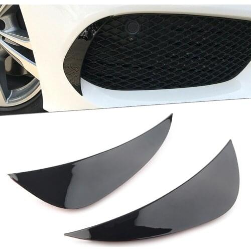 Car Front Bumper Air Vent Cover Trim Glossy Black ABS For Mercedes Benz W205 AMG C-Class C180 C200 C300 C400 2015 2016 2017 2018